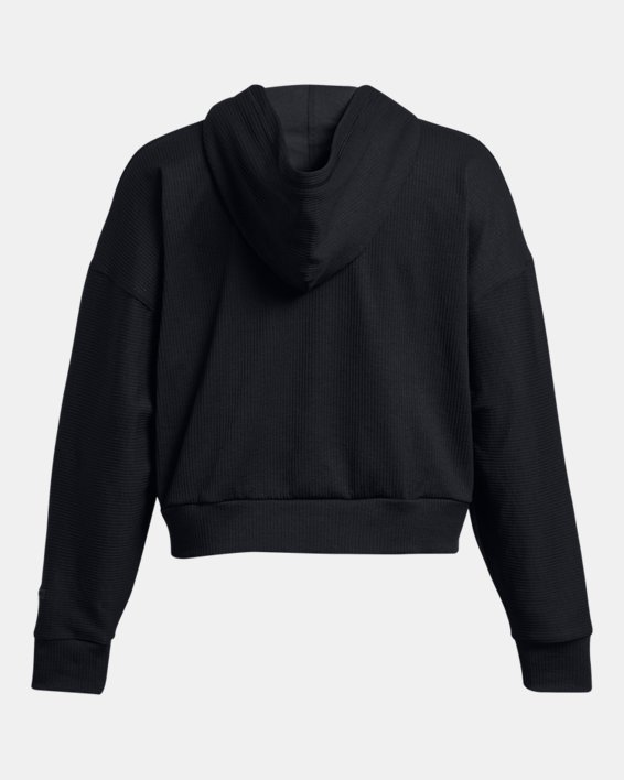 Women's UA Journey Rib Oversized Hoodie, Black, pdpMainDesktop image number 5